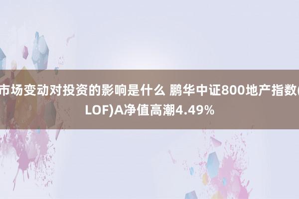 市场变动对投资的影响是什么 鹏华中证800地产指数(LOF)A净值高潮4.49%