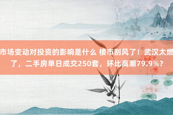 市场变动对投资的影响是什么 楼市刮风了！武汉太燃了，二手房单日成交250套，环比高潮79.9%？