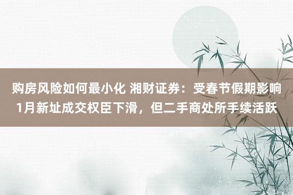 购房风险如何最小化 湘财证券：受春节假期影响1月新址成交权臣下滑，但二手商处所手续活跃