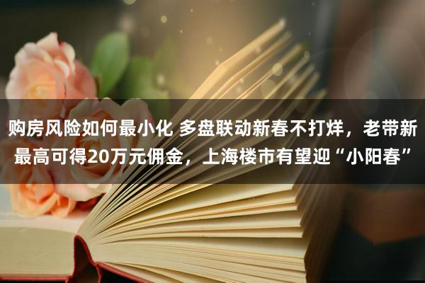 购房风险如何最小化 多盘联动新春不打烊，老带新最高可得20万元佣金，上海楼市有望迎“小阳春”